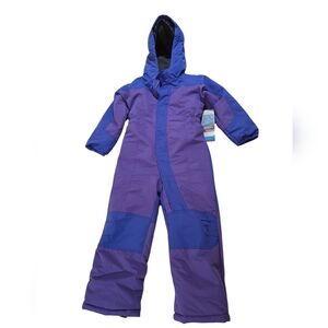 Iceburg Outerwear SnowSuit Youth S 4-5 Hooded Reinforced Knee Purple Blue